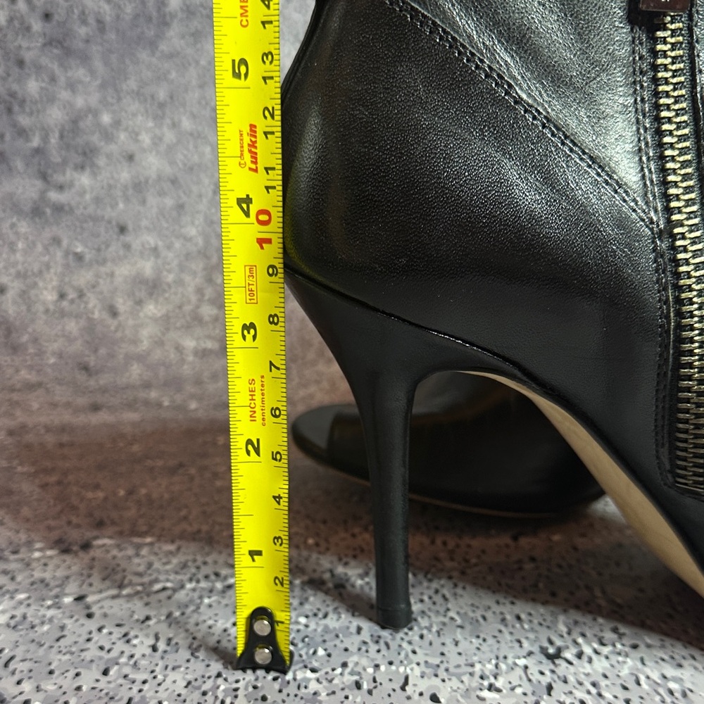 MICHAEL Michael Kors Black Peep-Toe Heeled Boots - Picture 5 of 6